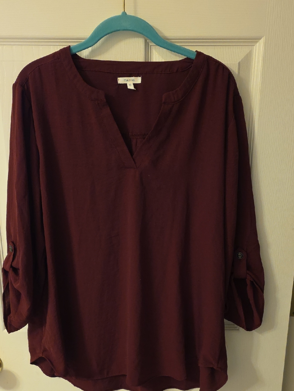 Maurices Burgundy Tunic Top
